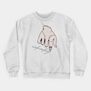 wednesday handwritting Crewneck Sweatshirt